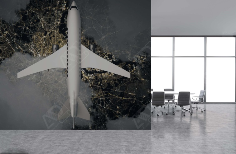 پوستر دیواری اداری طرح هواپیما PD02 - فروشگاه آیریک دکور