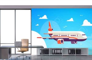 پوستر دیواری اداری طرح هواپیما PD07 - فروشگاه آیریک دکور