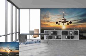 پوستر دیواری اداری طرح هواپیما PD08 - فروشگاه آیریک دکور